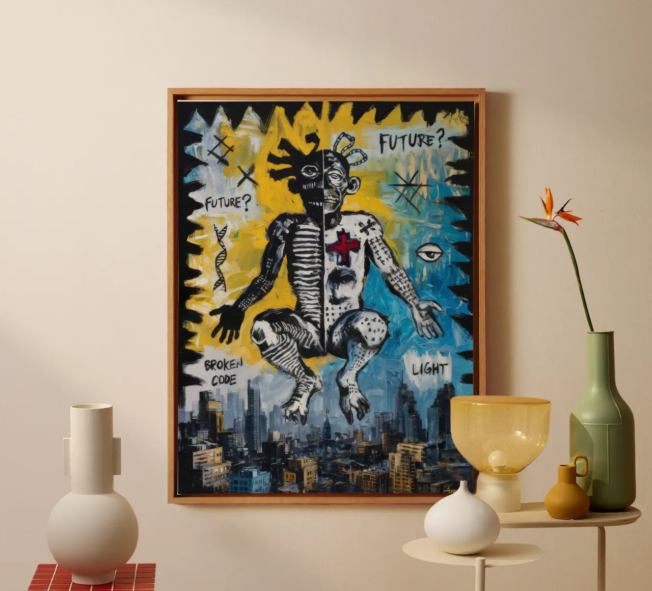 Licht gebroken toekomst canvas met Baklijst van Muse Fragments