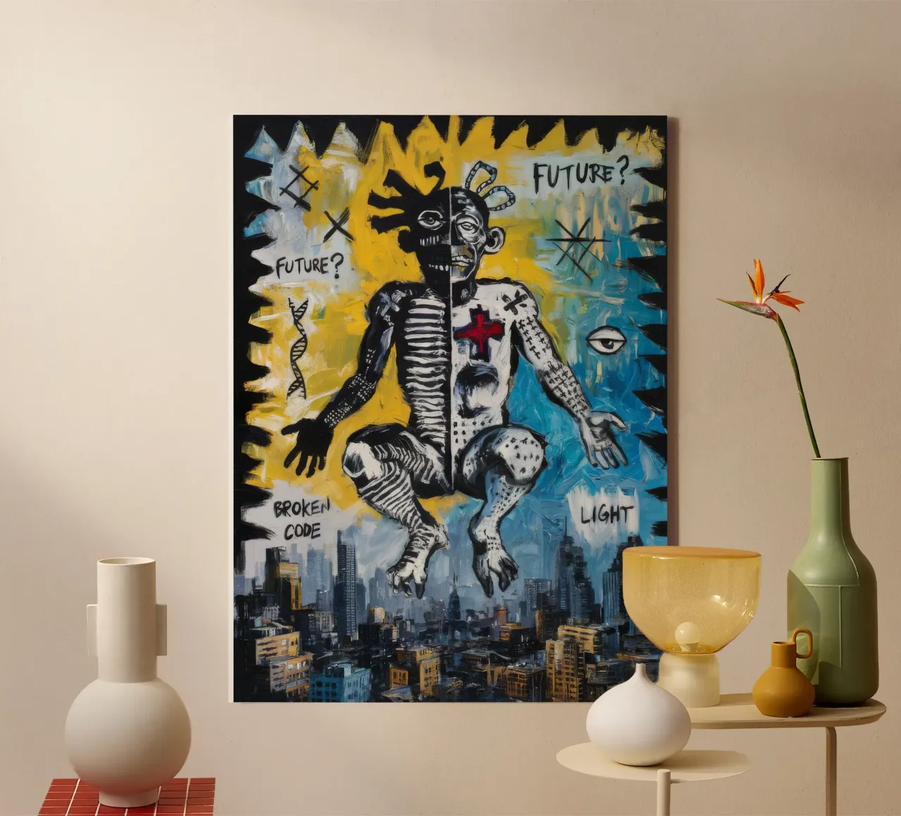 Licht gebroken toekomst canvas met Baklijst van Muse Fragments