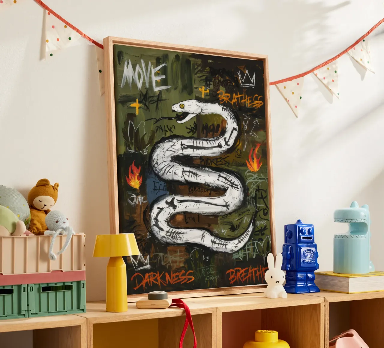 Move Darkness Breathe canvas with Floater frame by Muse Fragments