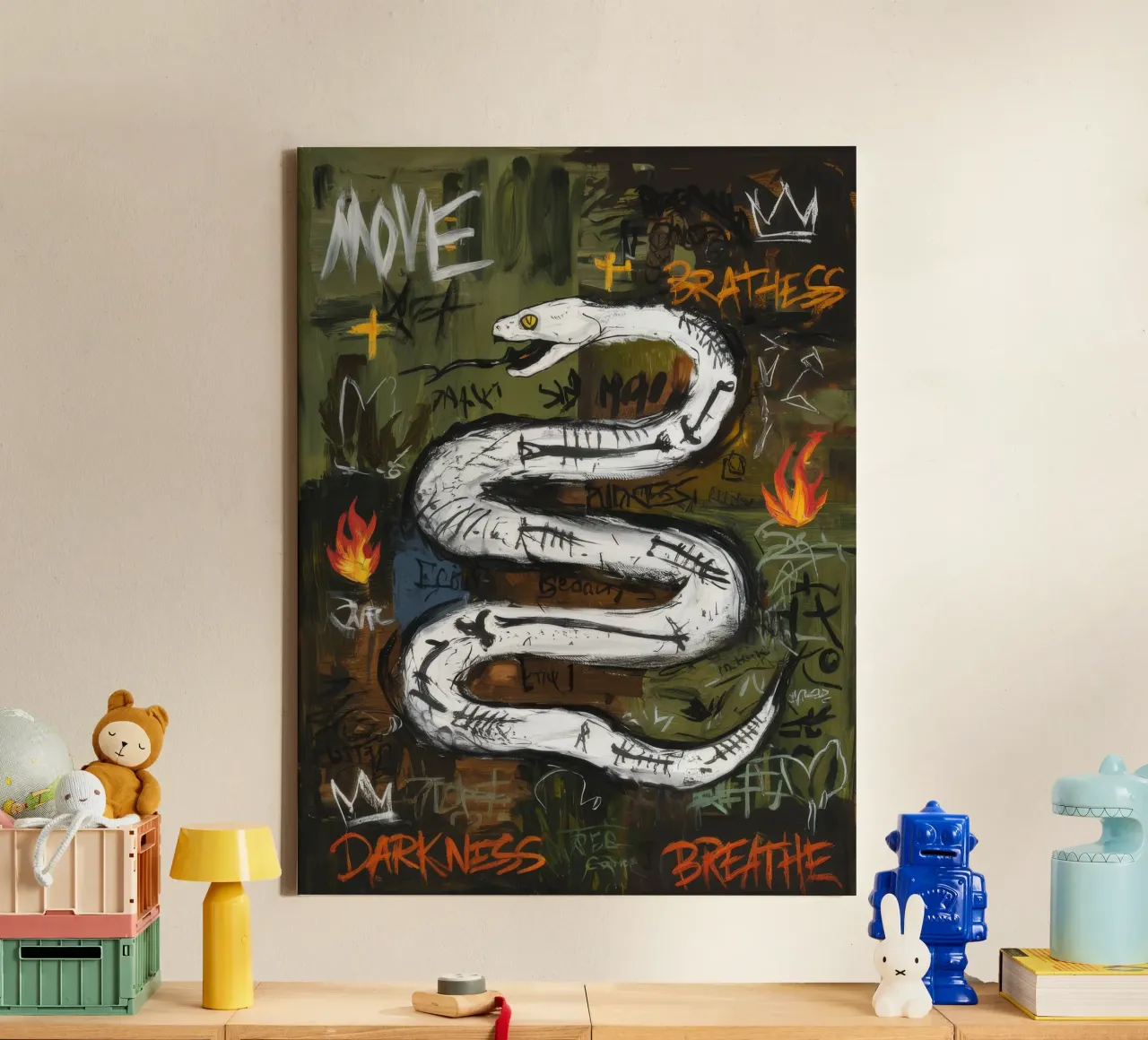 Move Darkness Breathe canvas with Floater frame by Muse Fragments