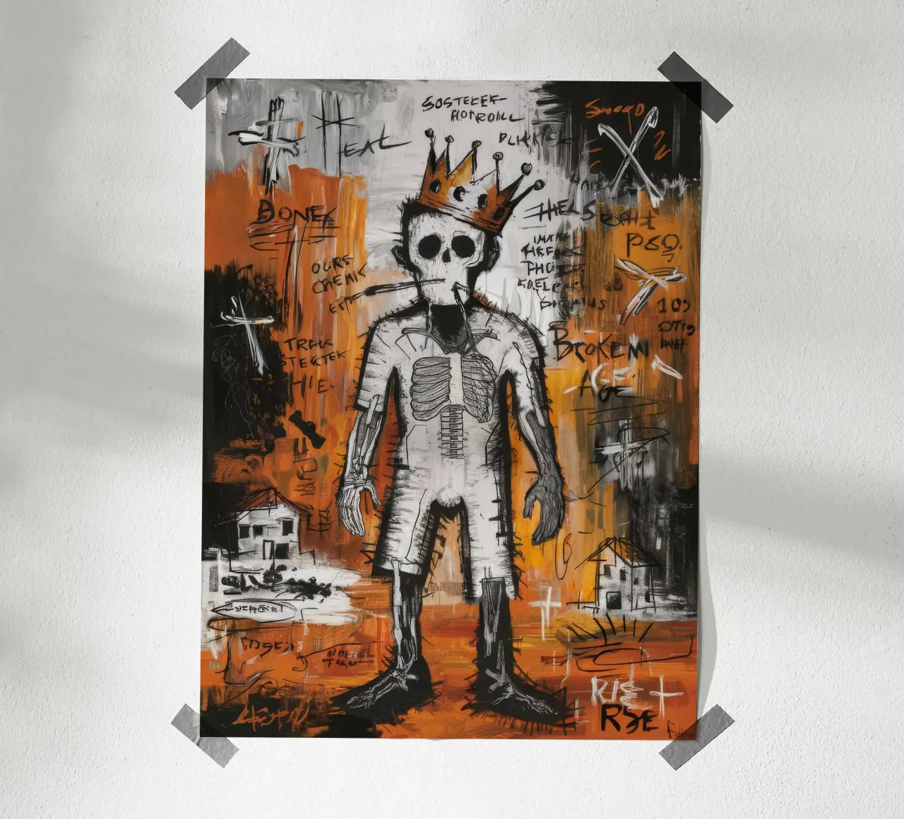 Ribellione del Re Scheletro carta hahnemühle da Muse Fragments