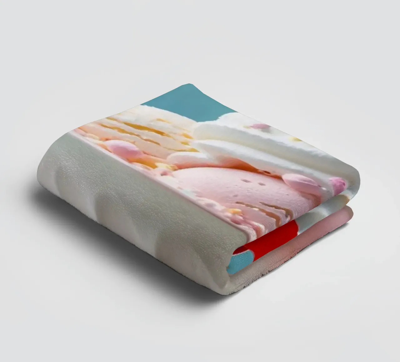 Bunter Eisbecher mit Kirsche serviert Handtuch von DesignDoodle