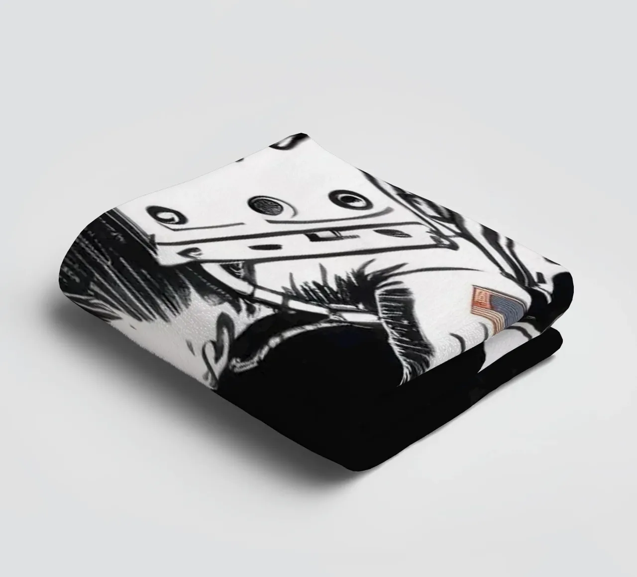 Astronaut floating towards the moon in a dark space towel by DesignDoodle