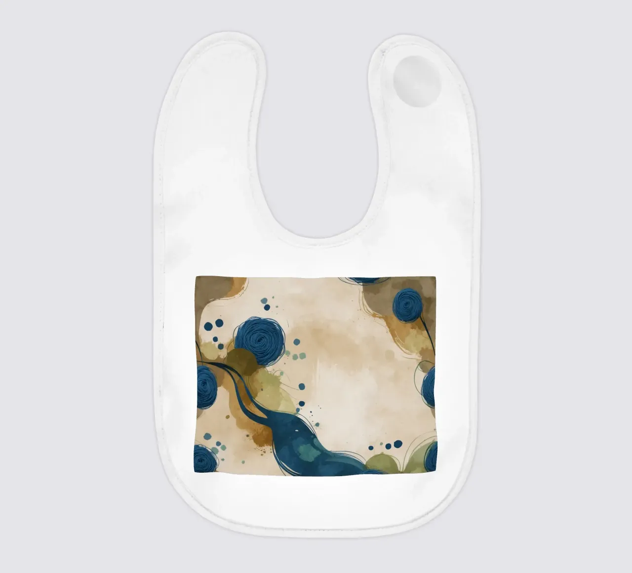 Un colorato motivo astratto con forme rotonde e forme fluide. bavaglino da DesignDoodle