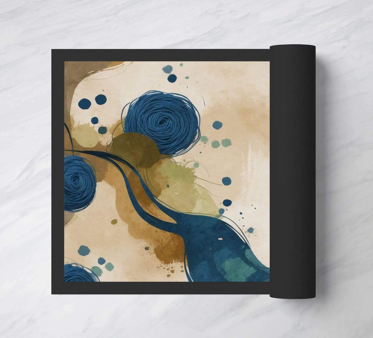 Colorful abstract pattern featuring round shapes and flowing doormat by DesignDoodle