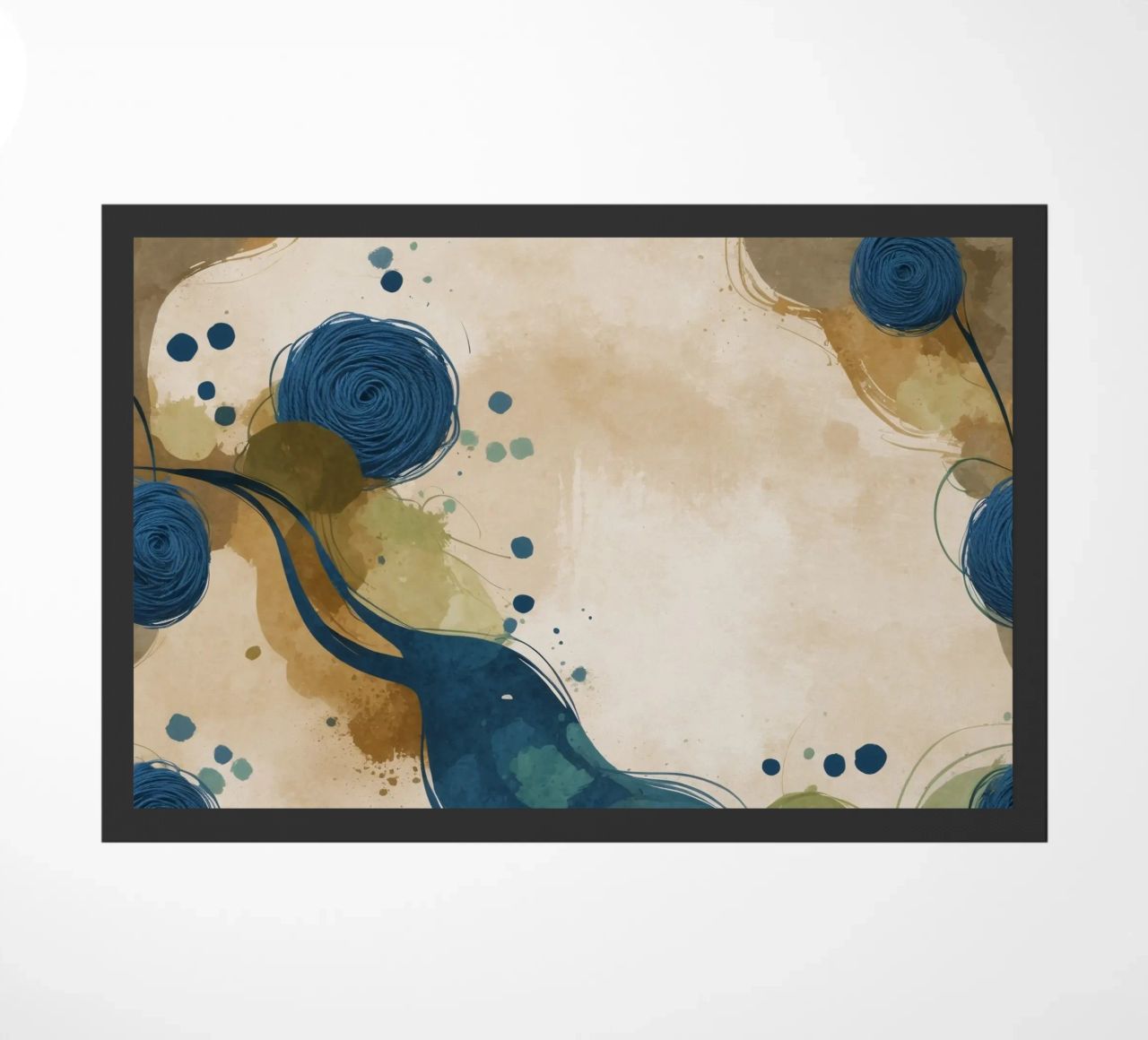 Colorful abstract pattern featuring round shapes and flowing doormat by DesignDoodle