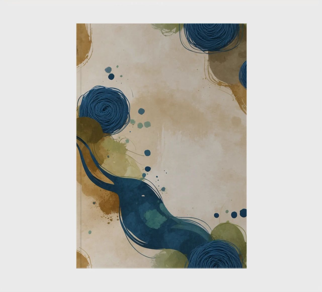 Colorful abstract pattern featuring round shapes and flowing notebook by DesignDoodle
