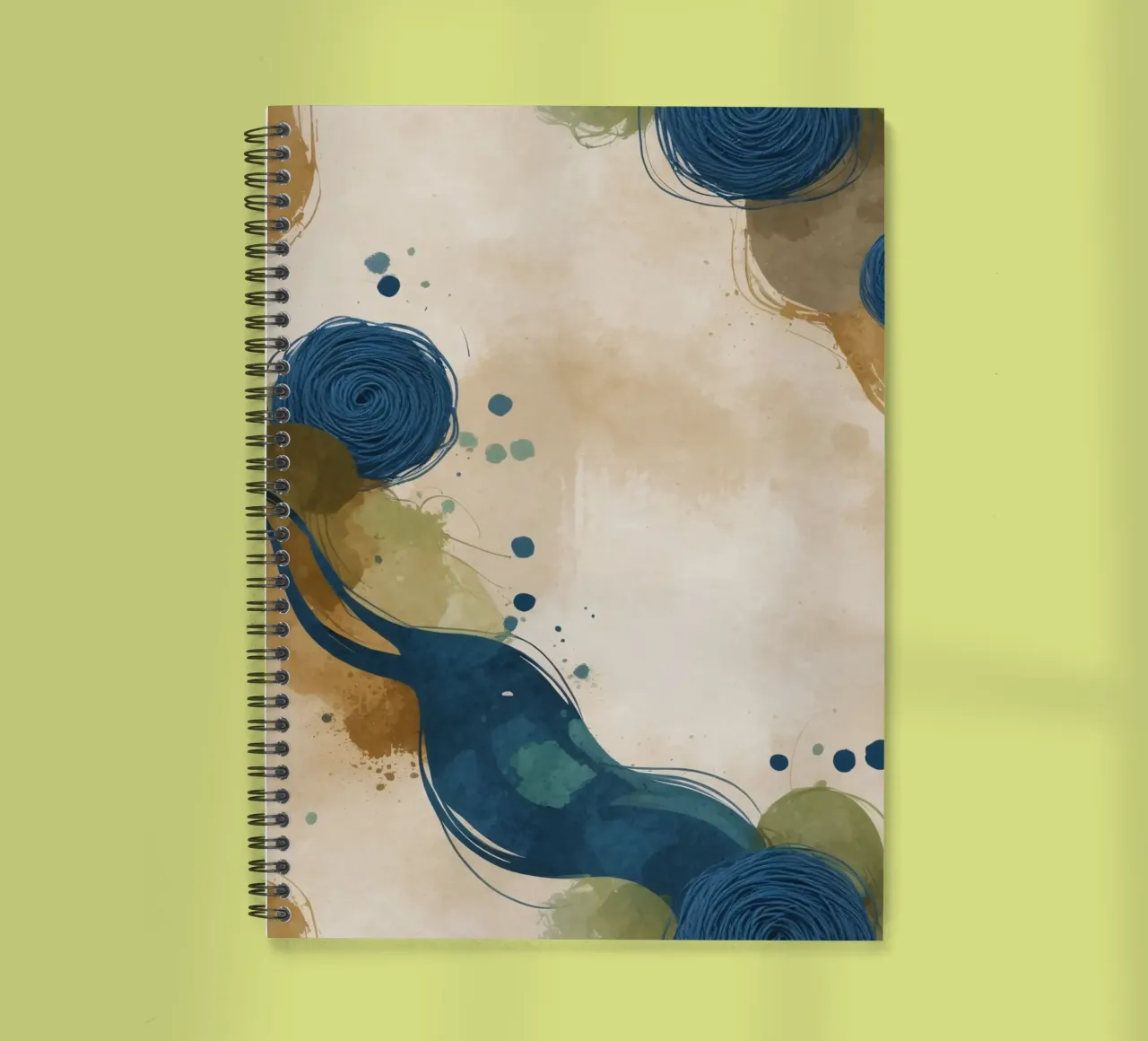 Motif abstrait coloré composé de formes rondes et fluides. carnet à spirale de DesignDoodle