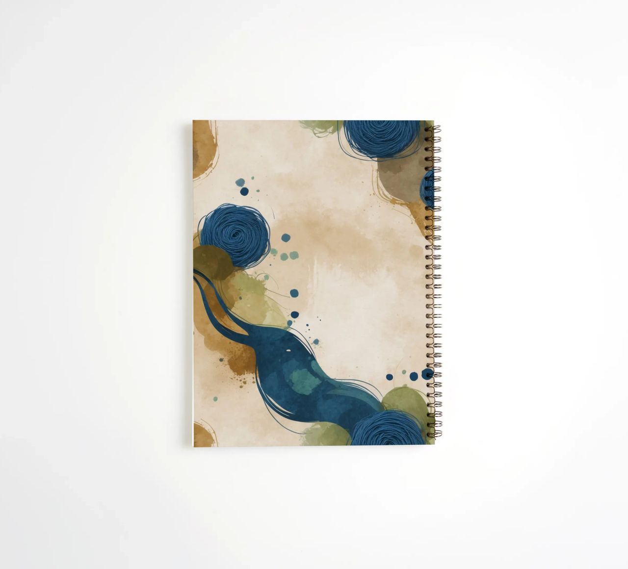 Colorful abstract pattern featuring round shapes and flowing spiral notebook by DesignDoodle