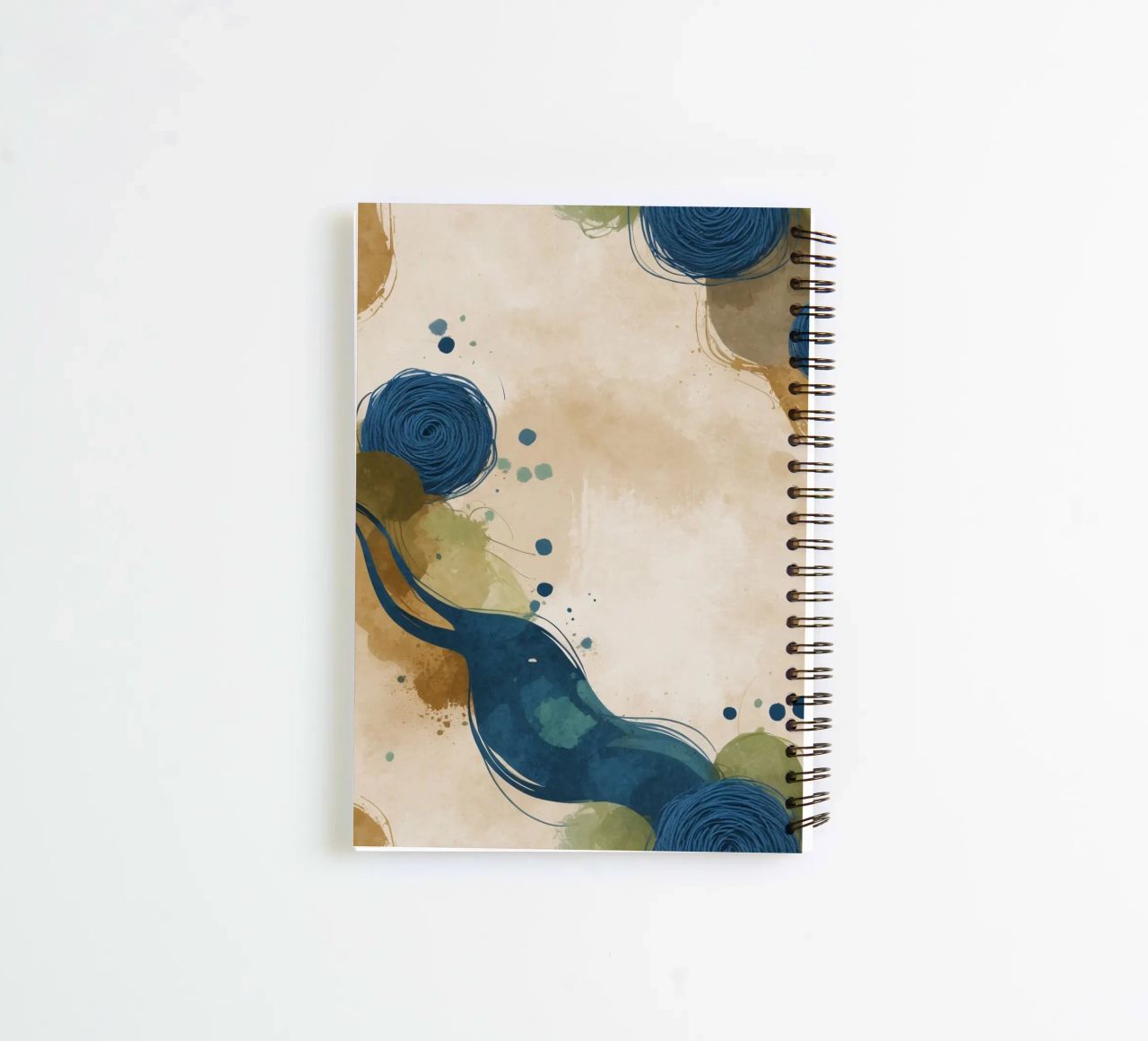 Colorful abstract pattern featuring round shapes and flowing spiral notebook by DesignDoodle