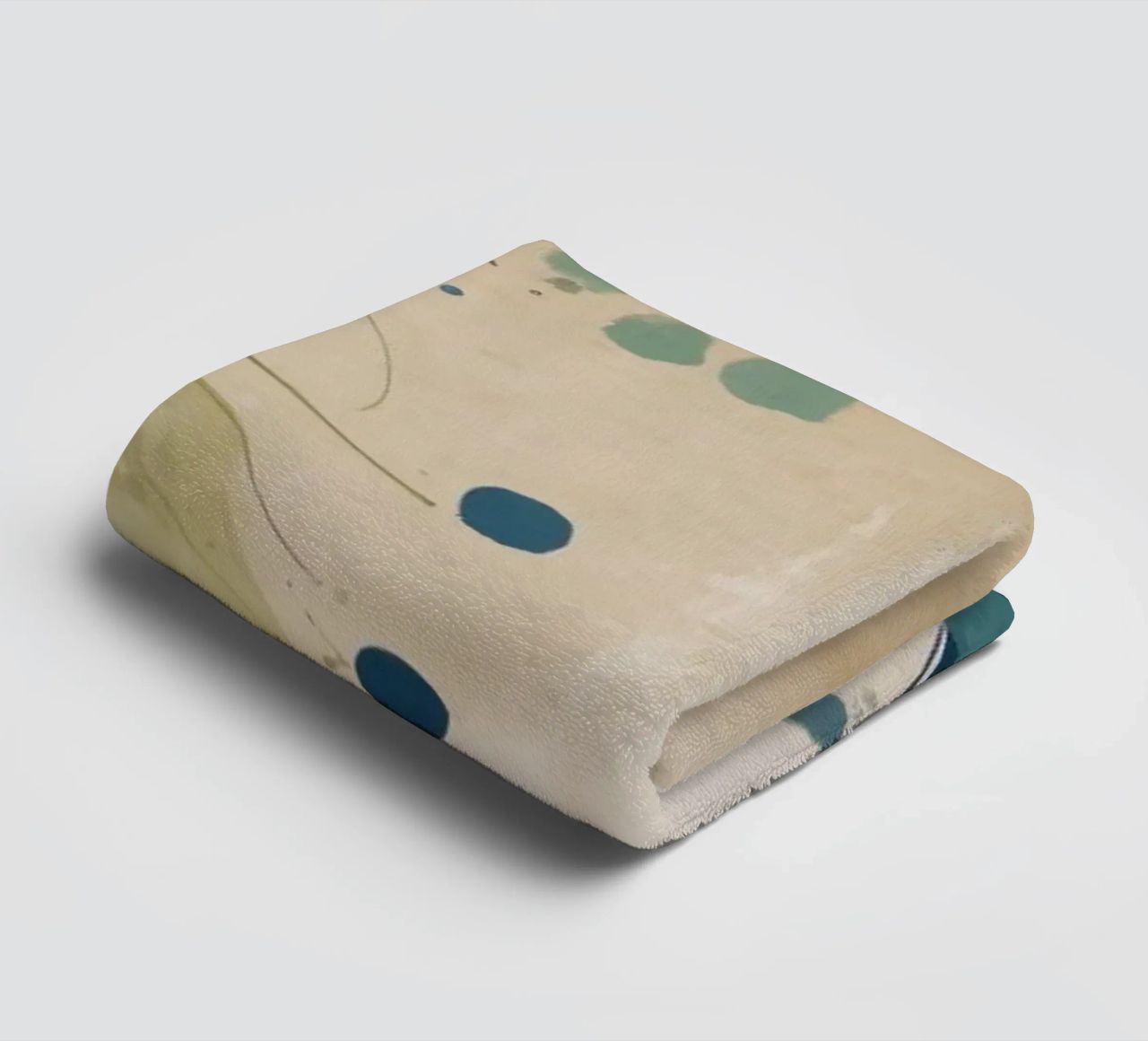 Colorful abstract pattern featuring round shapes and flowing towel by DesignDoodle