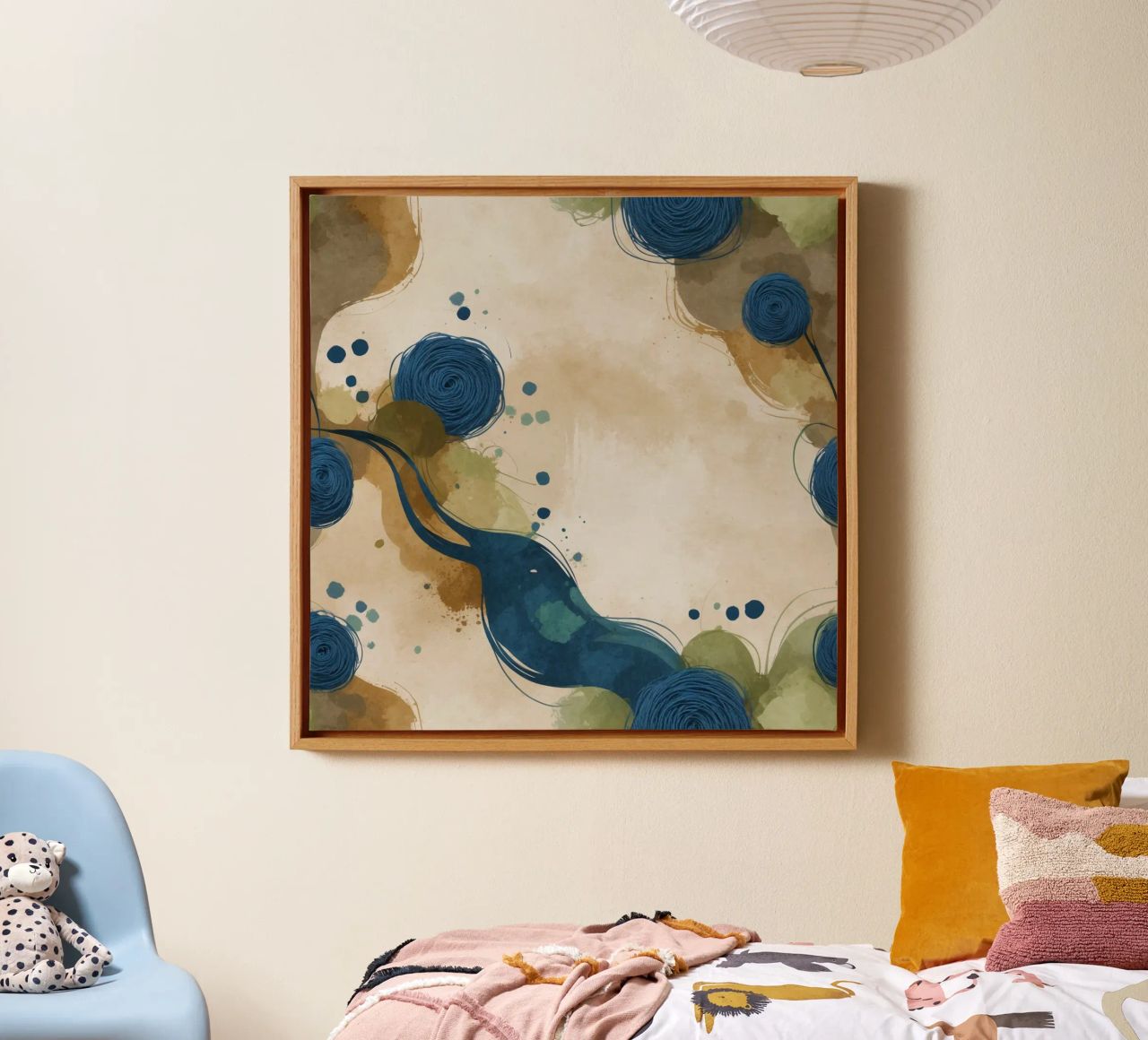 Colorful abstract pattern featuring round shapes and flowing canvas by DesignDoodle
