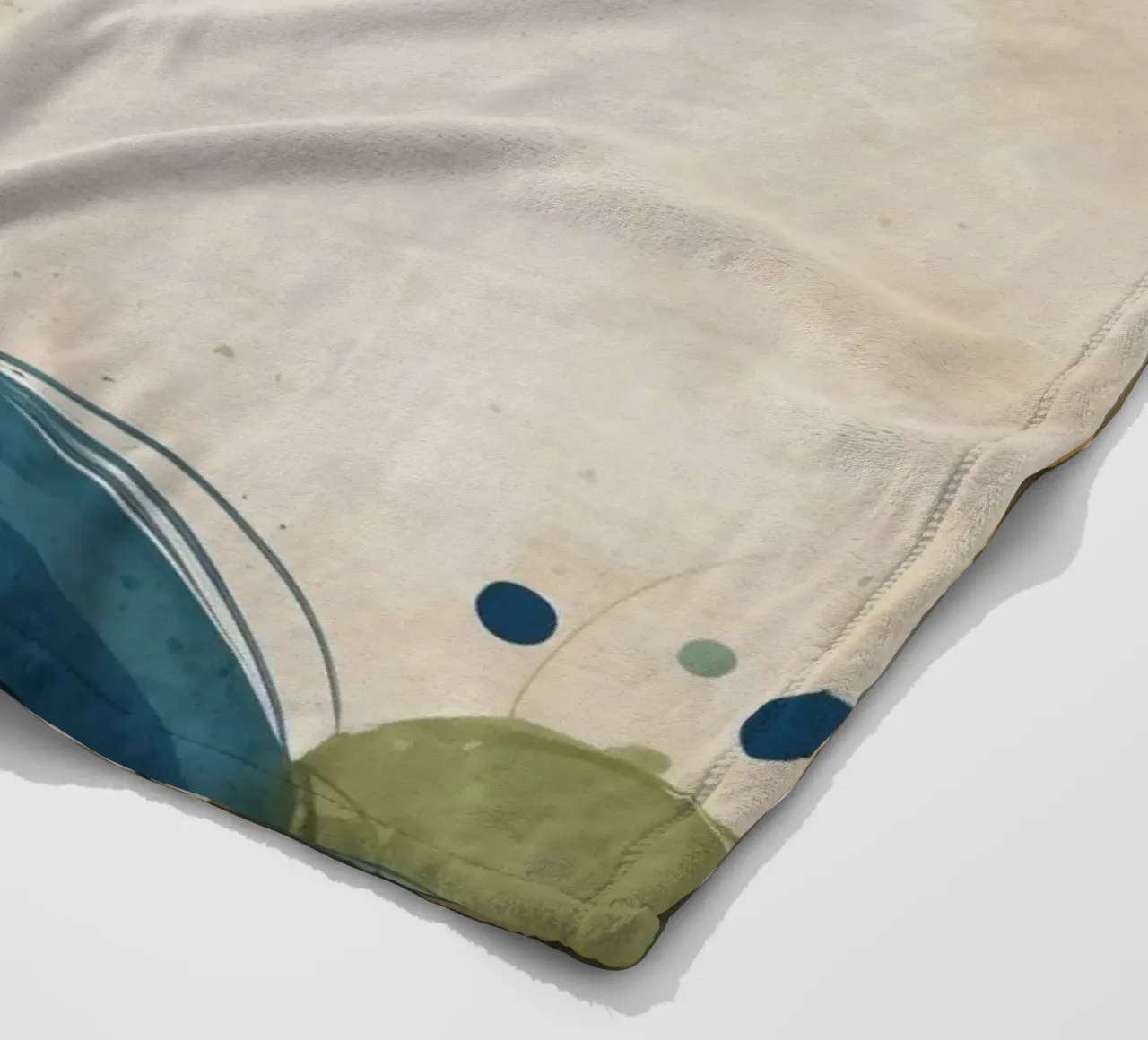 Kleurrijk abstract patroon met ronde vormen en vloeiende fleecedeken van DesignDoodle