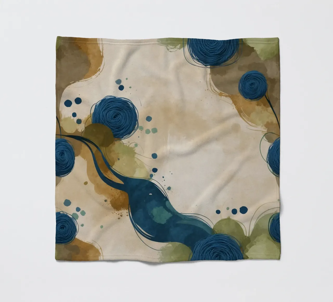 Motif abstrait coloré composé de formes rondes et fluides. plaid polaire de DesignDoodle
