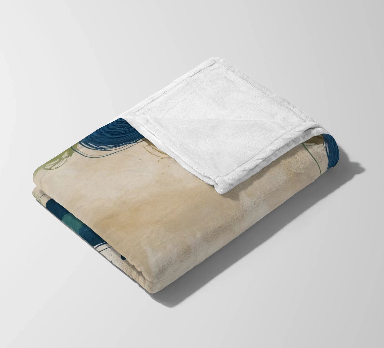 Colorful abstract pattern featuring round shapes and flowing fleece blanket by DesignDoodle
