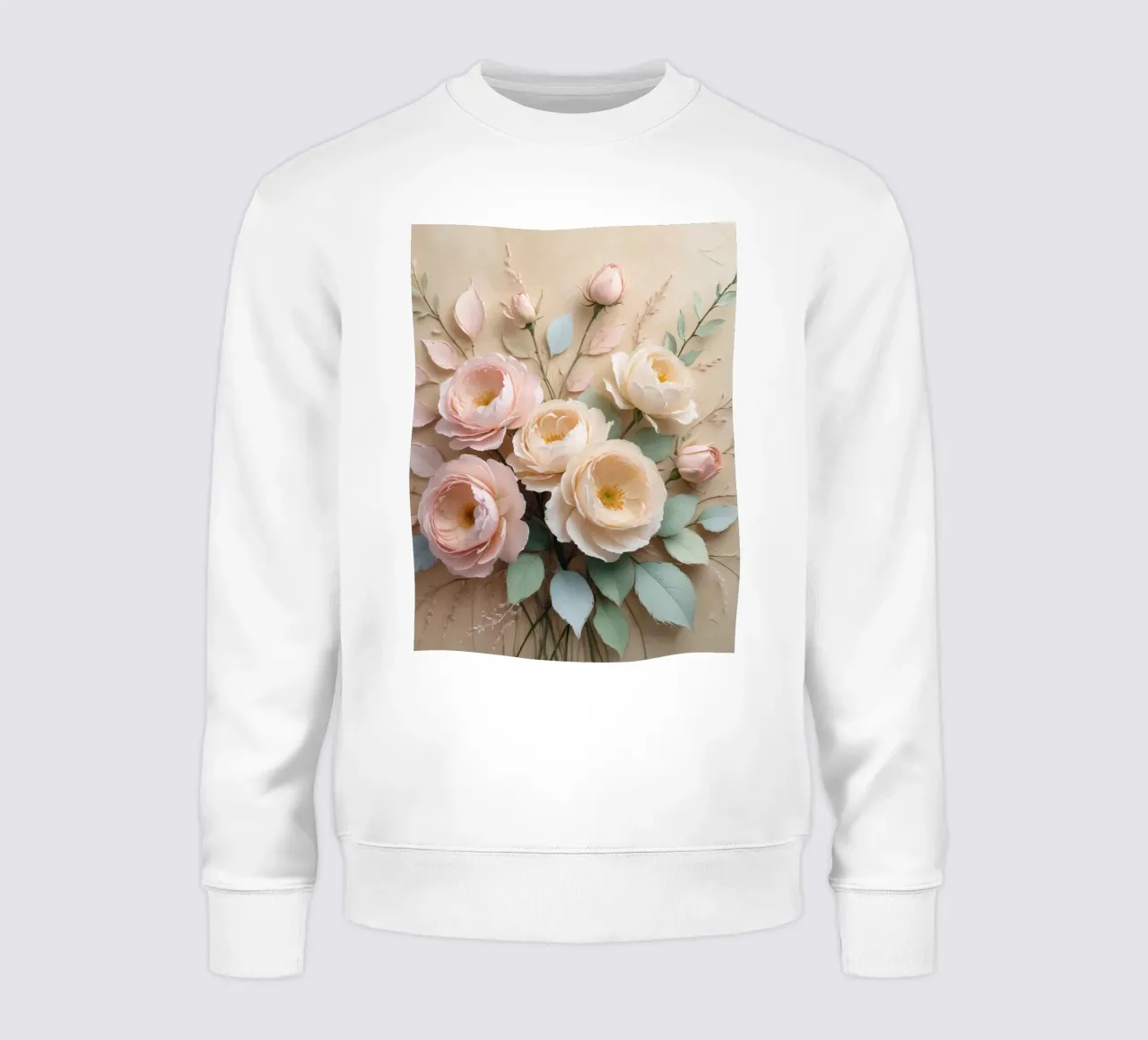 Composizione floreale splendidamente realizzata con tenui colori pastello. felpa da DesignDoodle