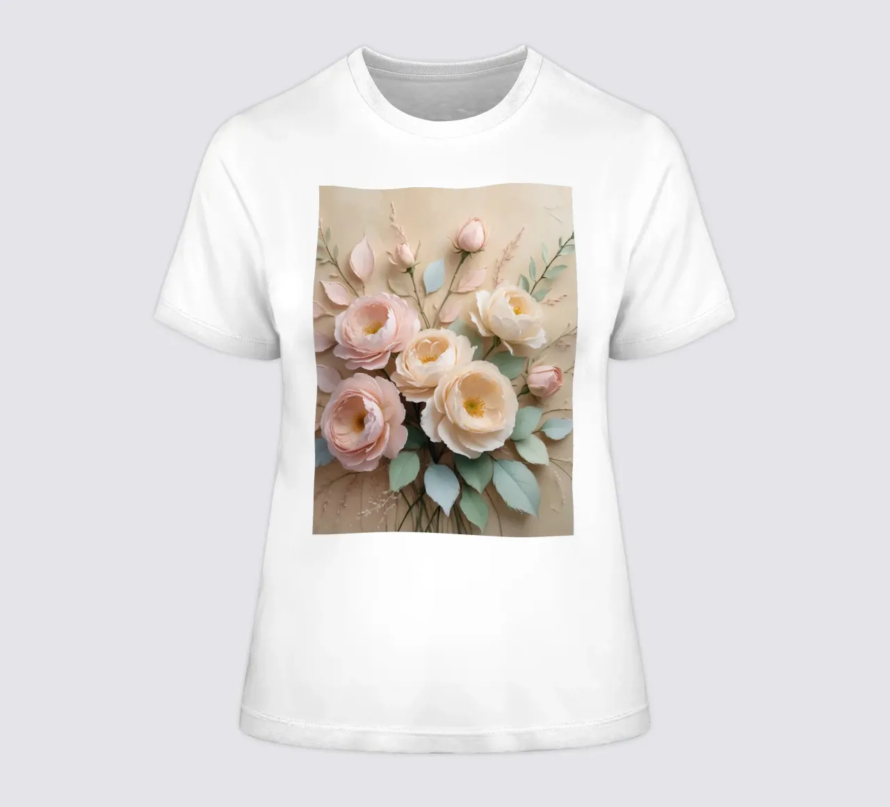 Composizione floreale splendidamente realizzata con tenui colori pastello. t-shirt da donna da DesignDoodle