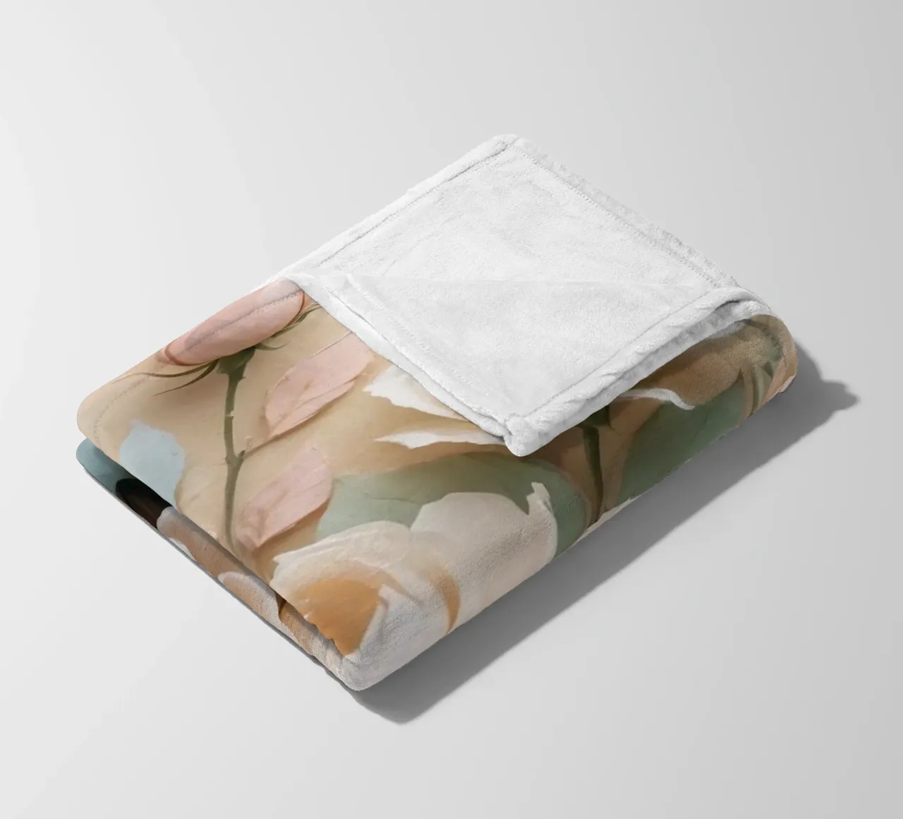 Composizione floreale splendidamente realizzata con tenui colori pastello. coperta in pile da DesignDoodle