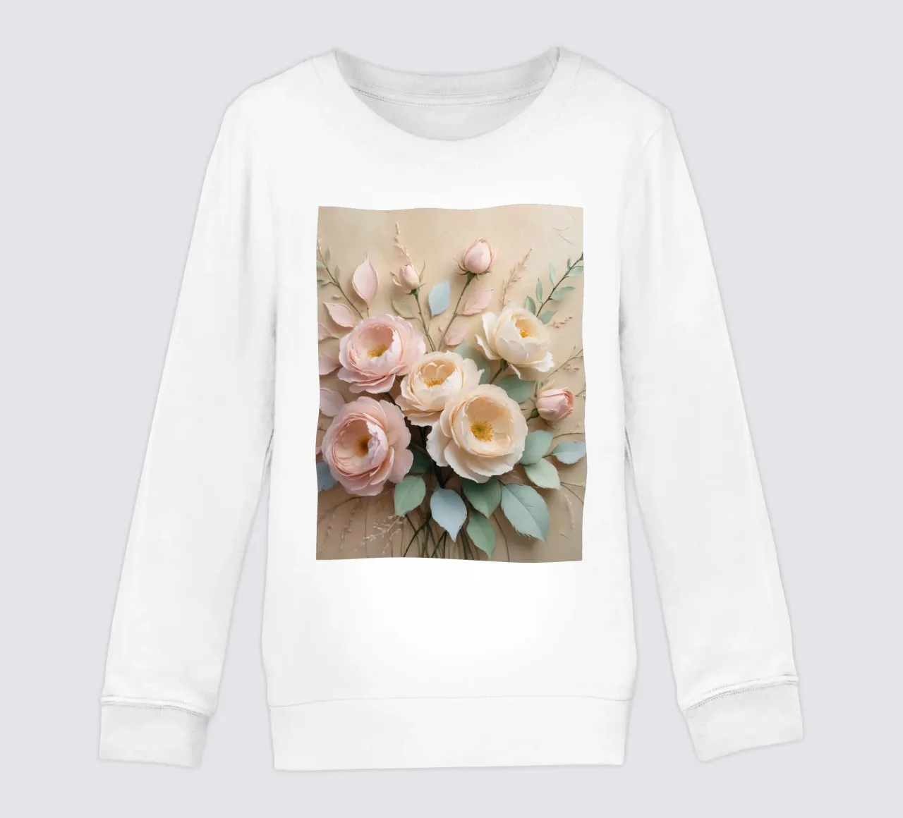 Composizione floreale splendidamente realizzata con tenui colori pastello. felpa bambino da DesignDoodle
