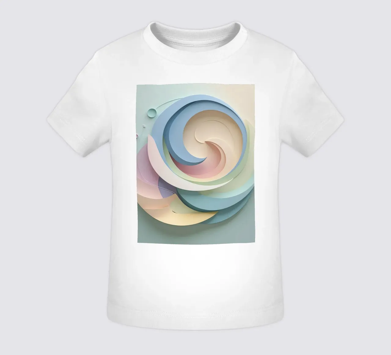 Swirling pastel patterns create a mesmerizing display baby t-shirt by DesignDoodle