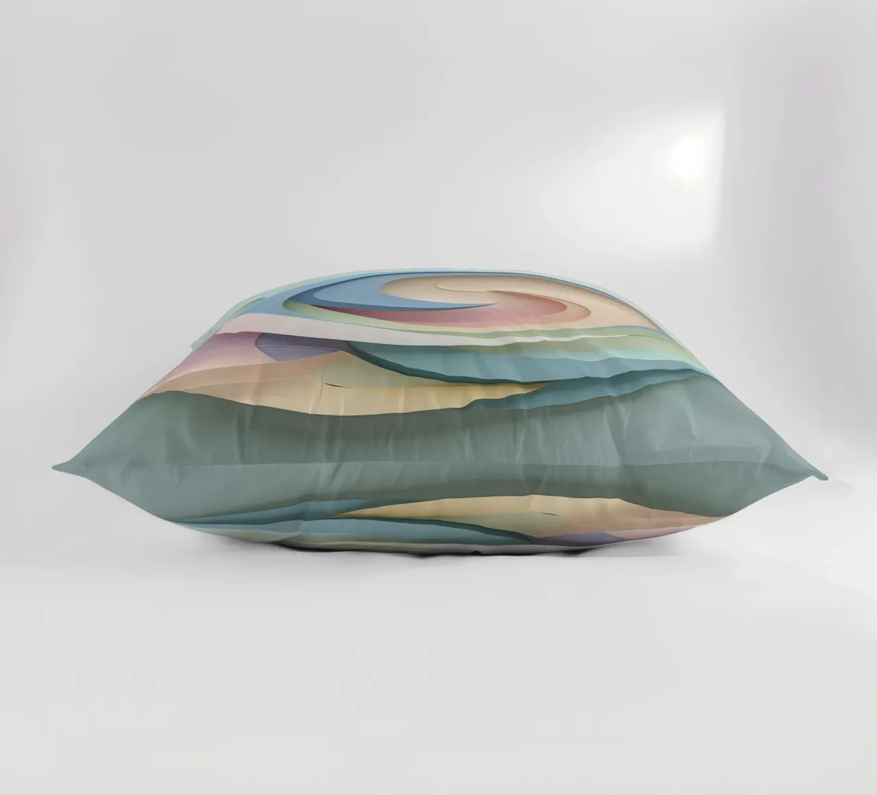 Swirling pastel patterns create a mesmerizing display decorative cushion by DesignDoodle