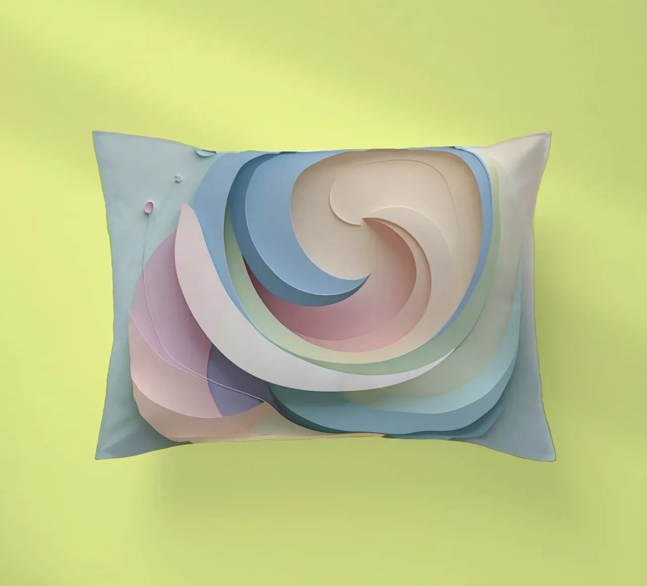 Swirling pastel patterns create a mesmerizing display decorative cushion by DesignDoodle