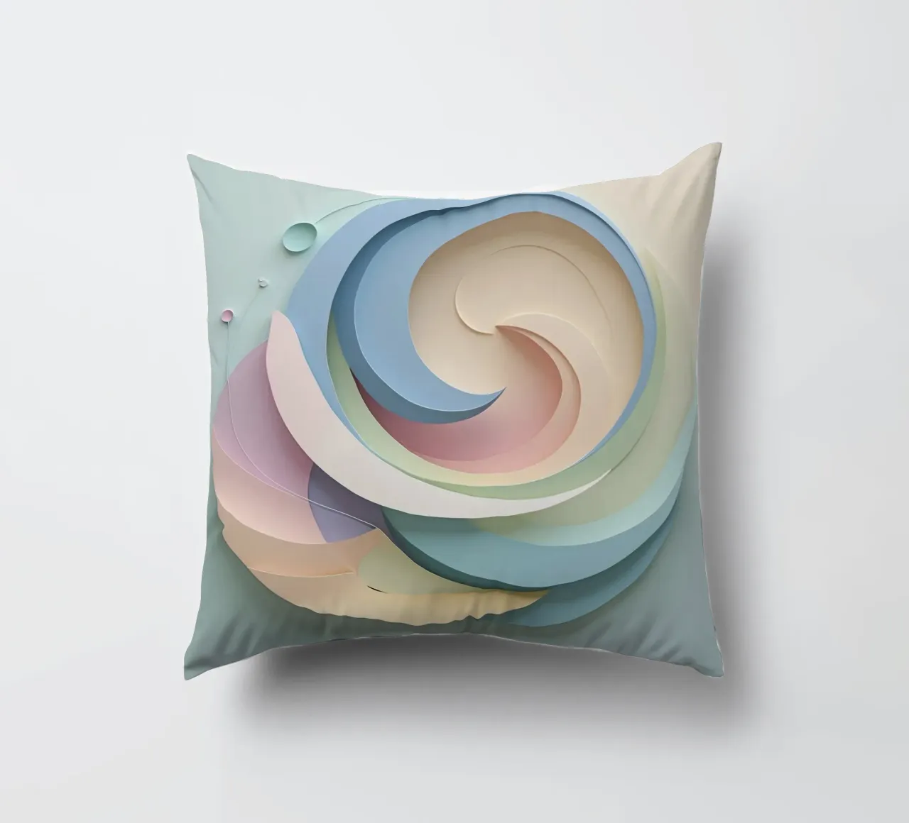 Swirling pastel patterns create a mesmerizing display decorative cushion by DesignDoodle