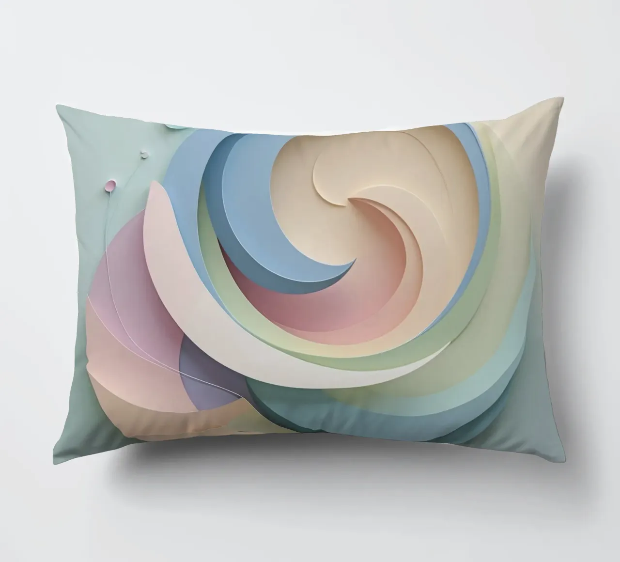 Swirling pastel patterns create a mesmerizing display decorative cushion by DesignDoodle