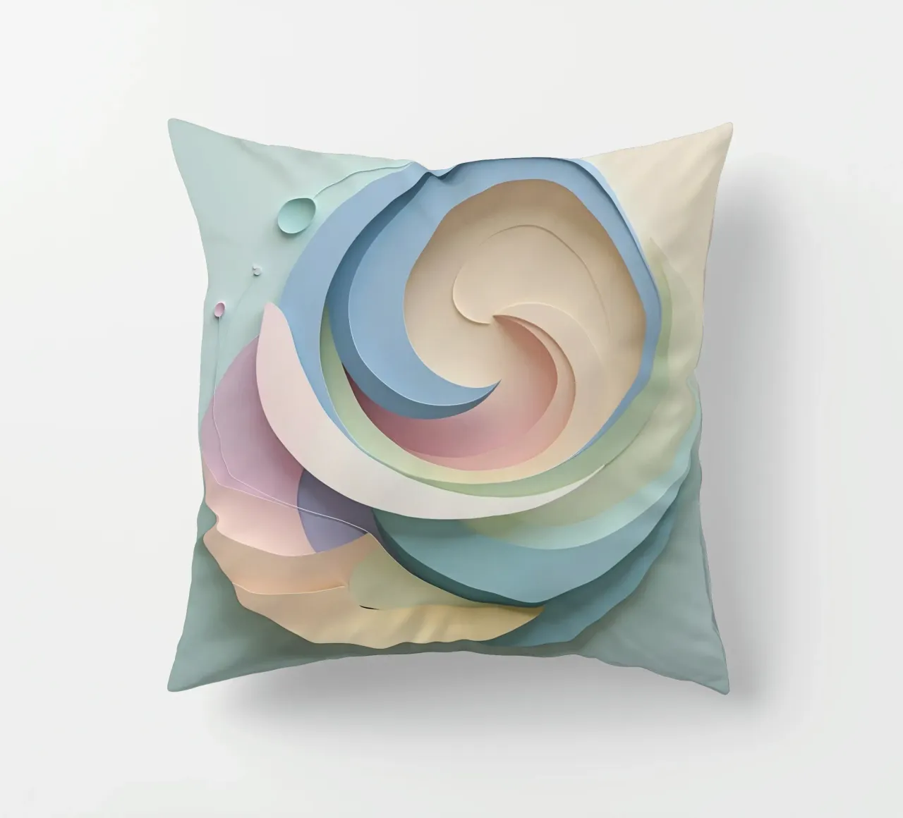 Swirling pastel patterns create a mesmerizing display decorative cushion by DesignDoodle