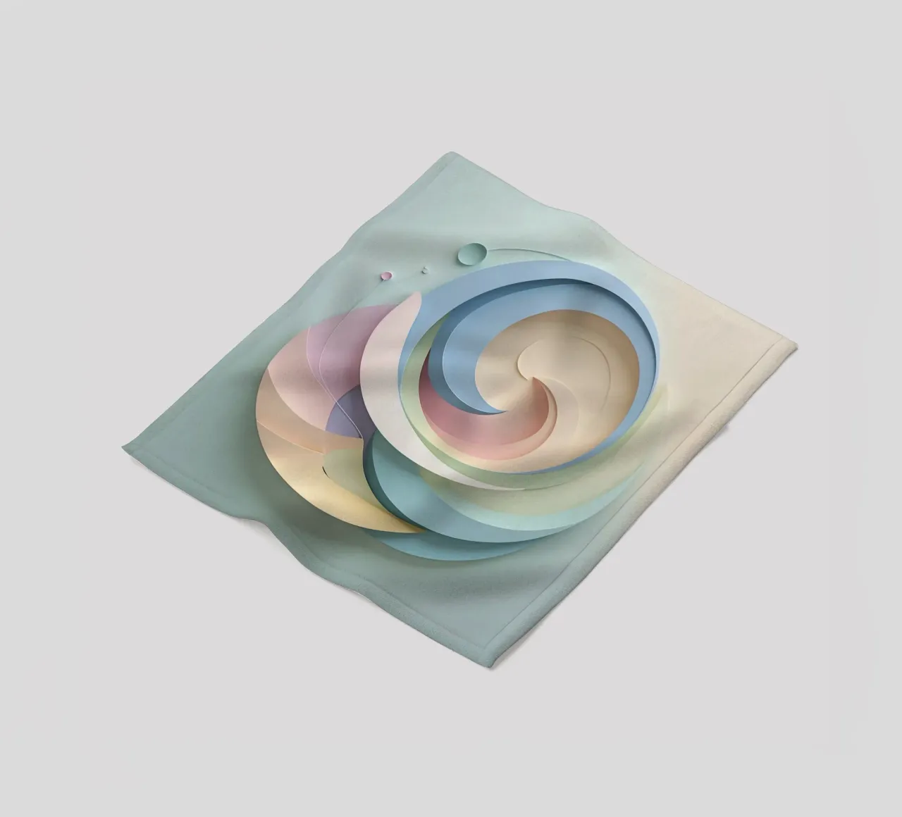 Swirling pastel patterns create a mesmerizing display fleece blanket by DesignDoodle