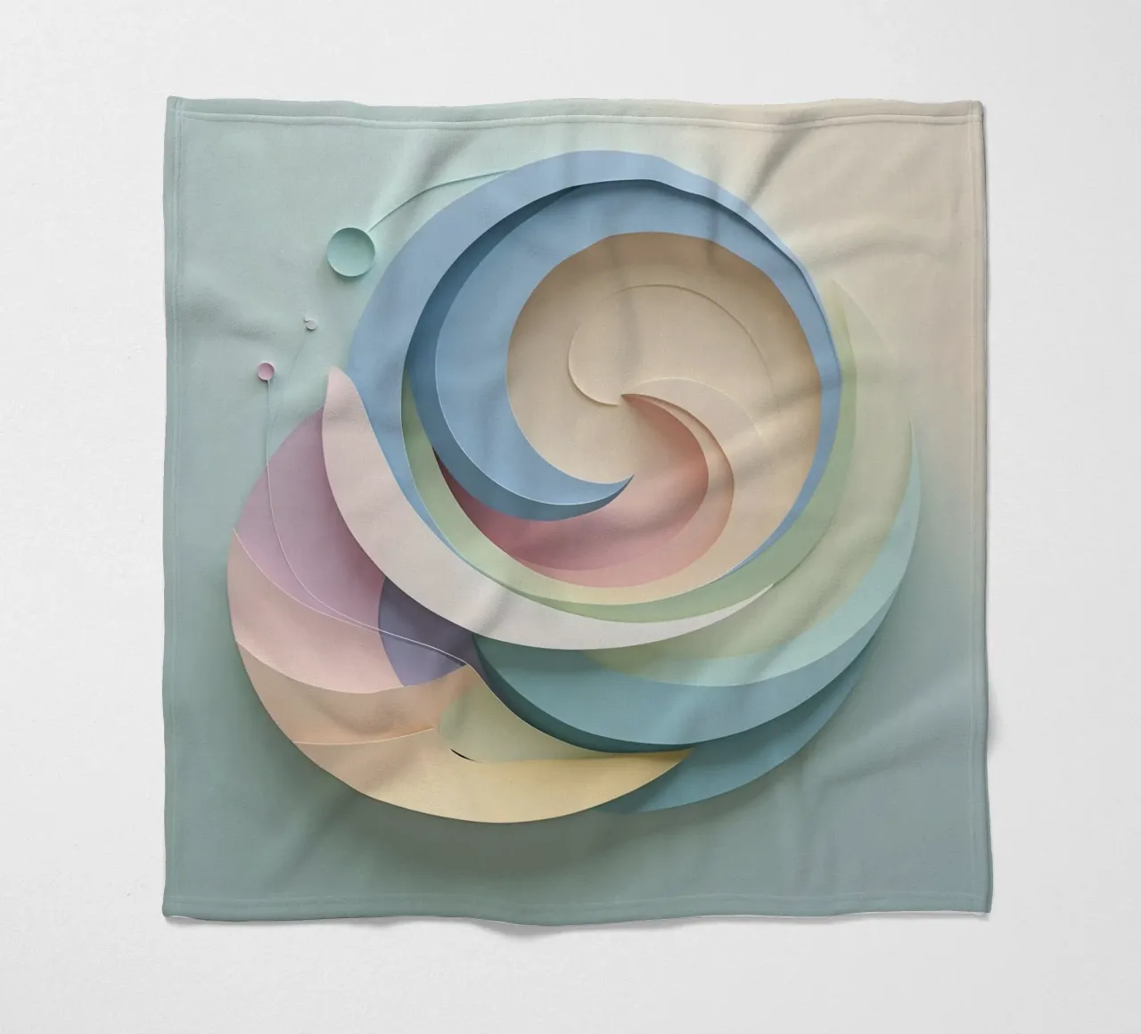 Swirling pastel patterns create a mesmerizing display fleece blanket by DesignDoodle