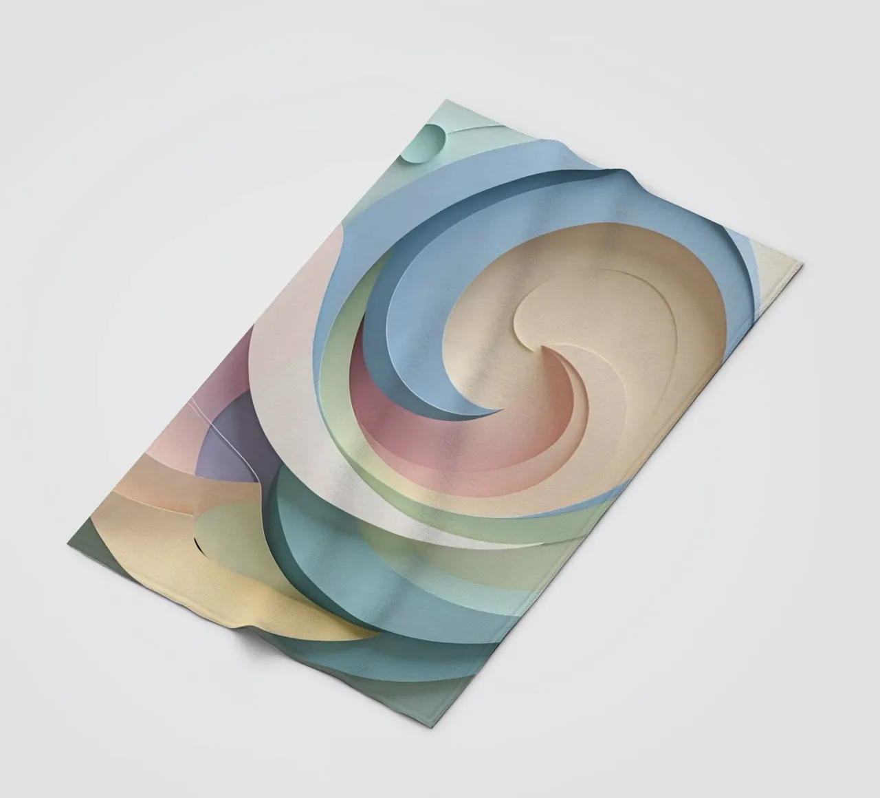 Swirling pastel patterns create a mesmerizing display fleece blanket by DesignDoodle