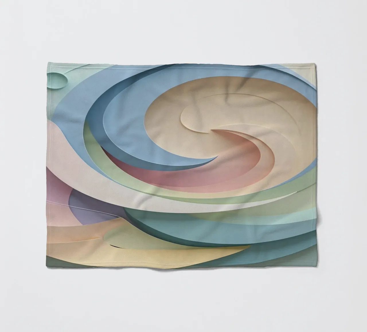 Swirling pastel patterns create a mesmerizing display fleece blanket by DesignDoodle