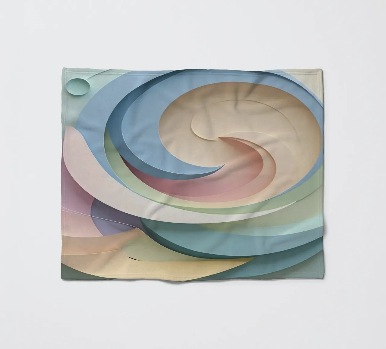 Swirling pastel patterns create a mesmerizing display fleece blanket by DesignDoodle