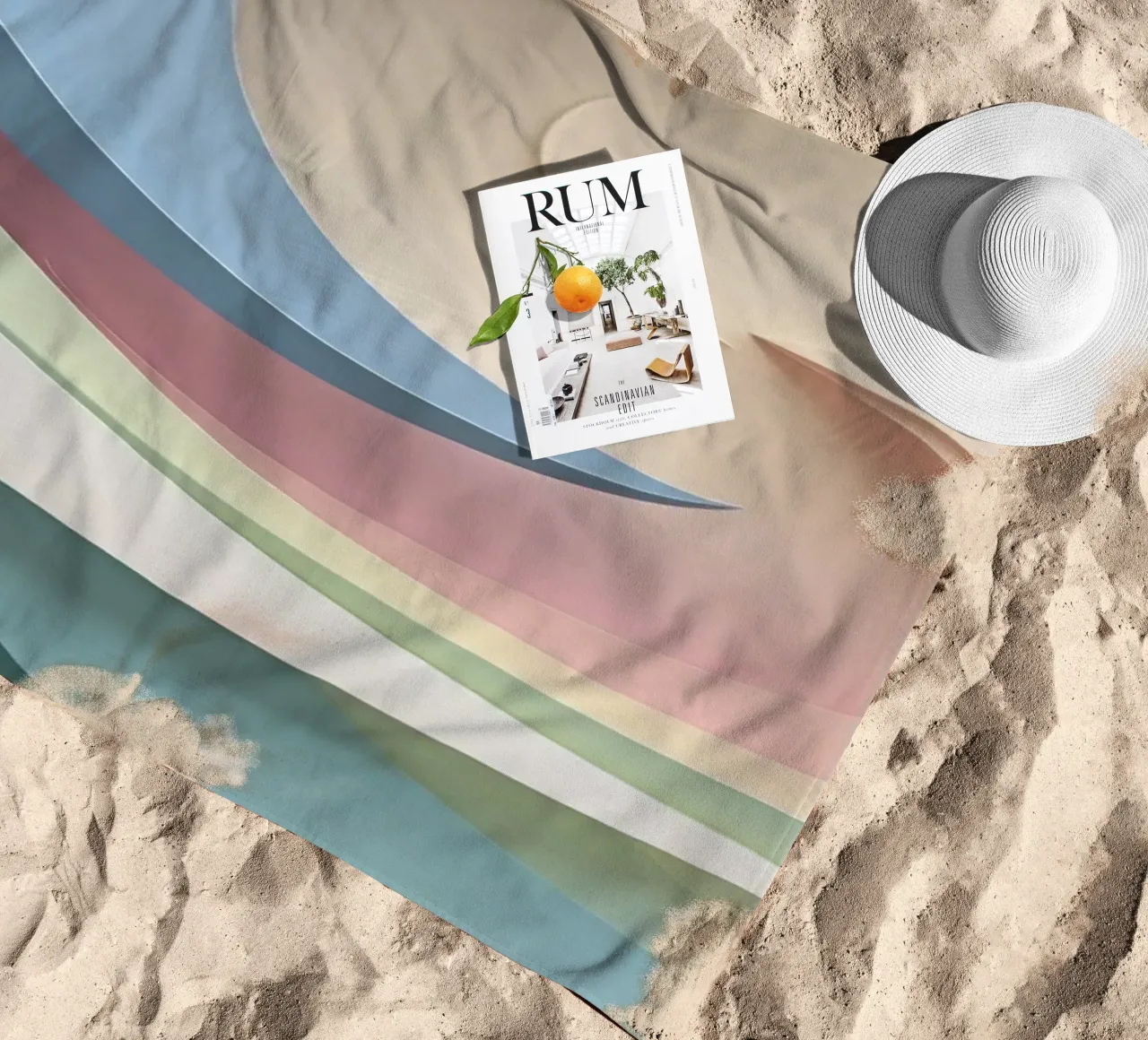 Swirling pastel patterns create a mesmerizing display beach towel by DesignDoodle