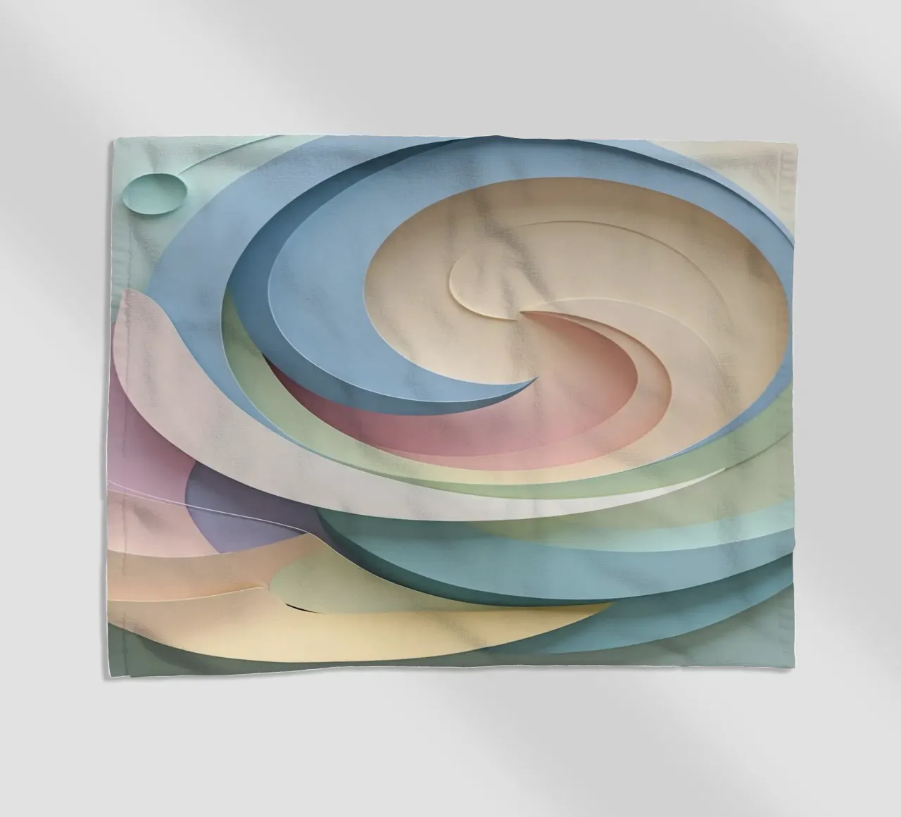 Swirling pastel patterns create a mesmerizing display beach towel by DesignDoodle