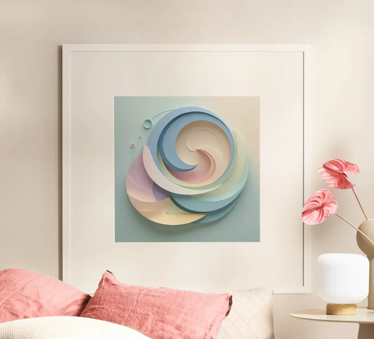 Swirling pastel patterns create a mesmerizing display hahnemühle by DesignDoodle