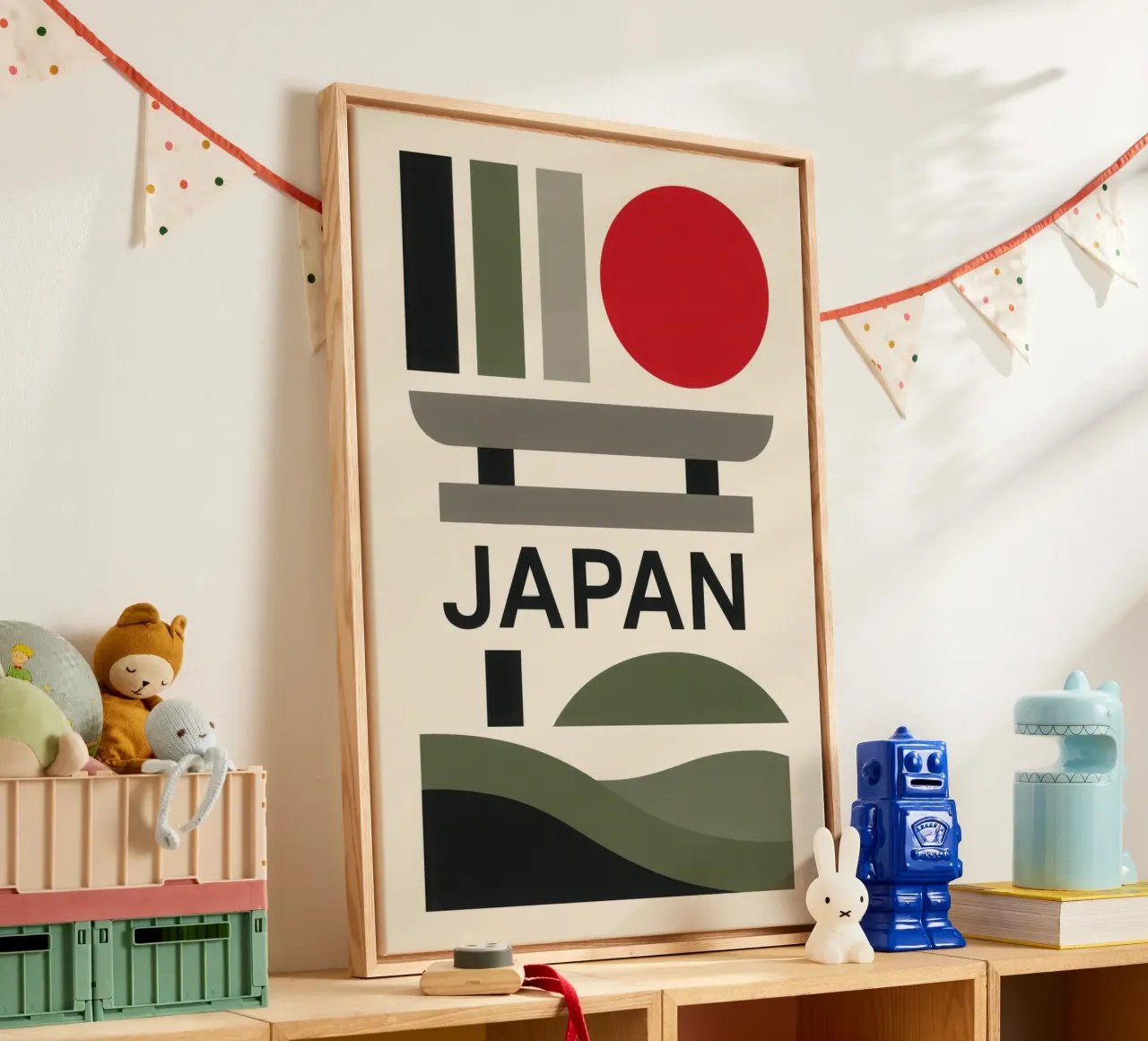 Japan - Minimalism and serenity in the land of the Rising Sun canvas with Floater frame by JETLAG | affiches voyage
