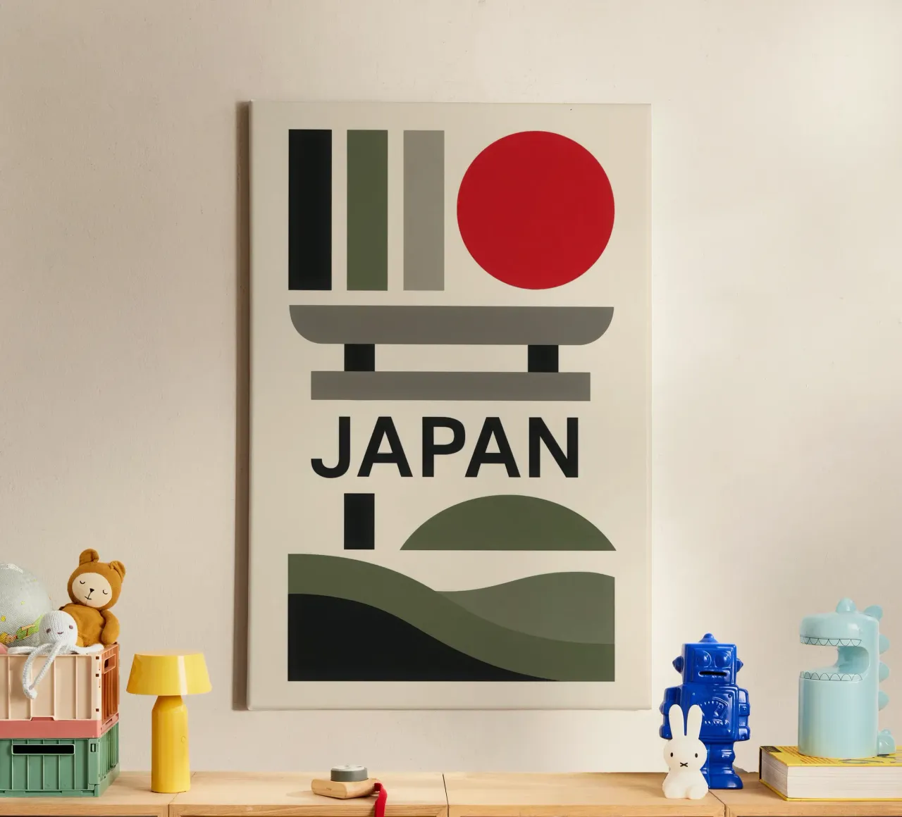 Japan - Minimalism and serenity in the land of the Rising Sun canvas with Floater frame by JETLAG | affiches voyage