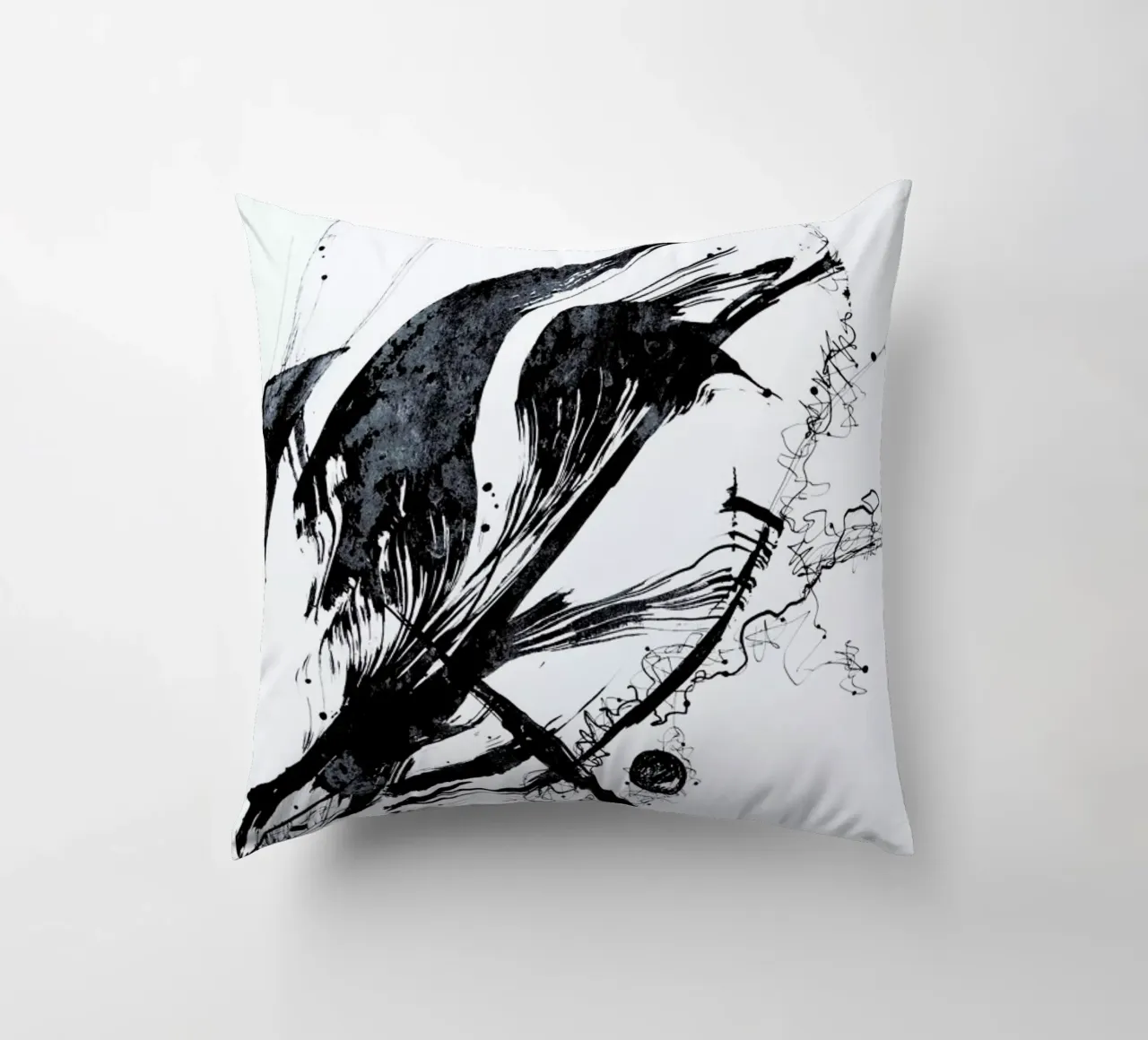 Ink Meets Paper Black cuscino da Studio Nahili