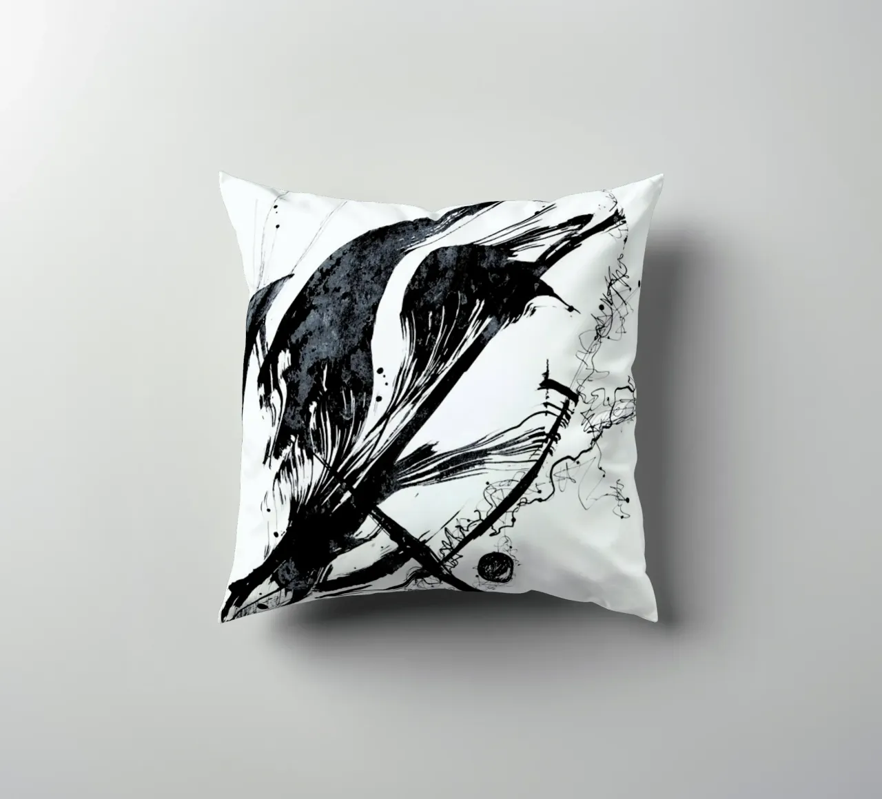Ink Meets Paper Black cuscino da Studio Nahili