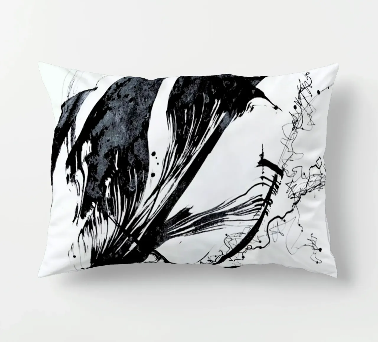 Ink Meets Paper Black cuscino da Studio Nahili