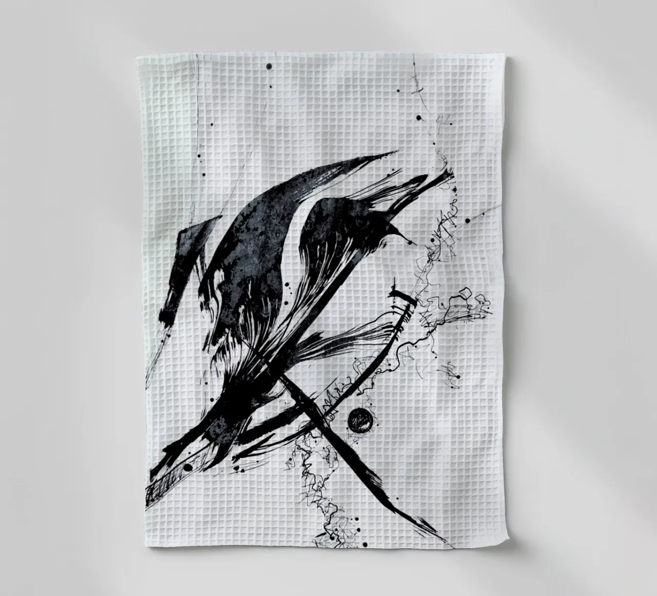 Ink Meets Paper Black canovaccio da cucina da Studio Nahili