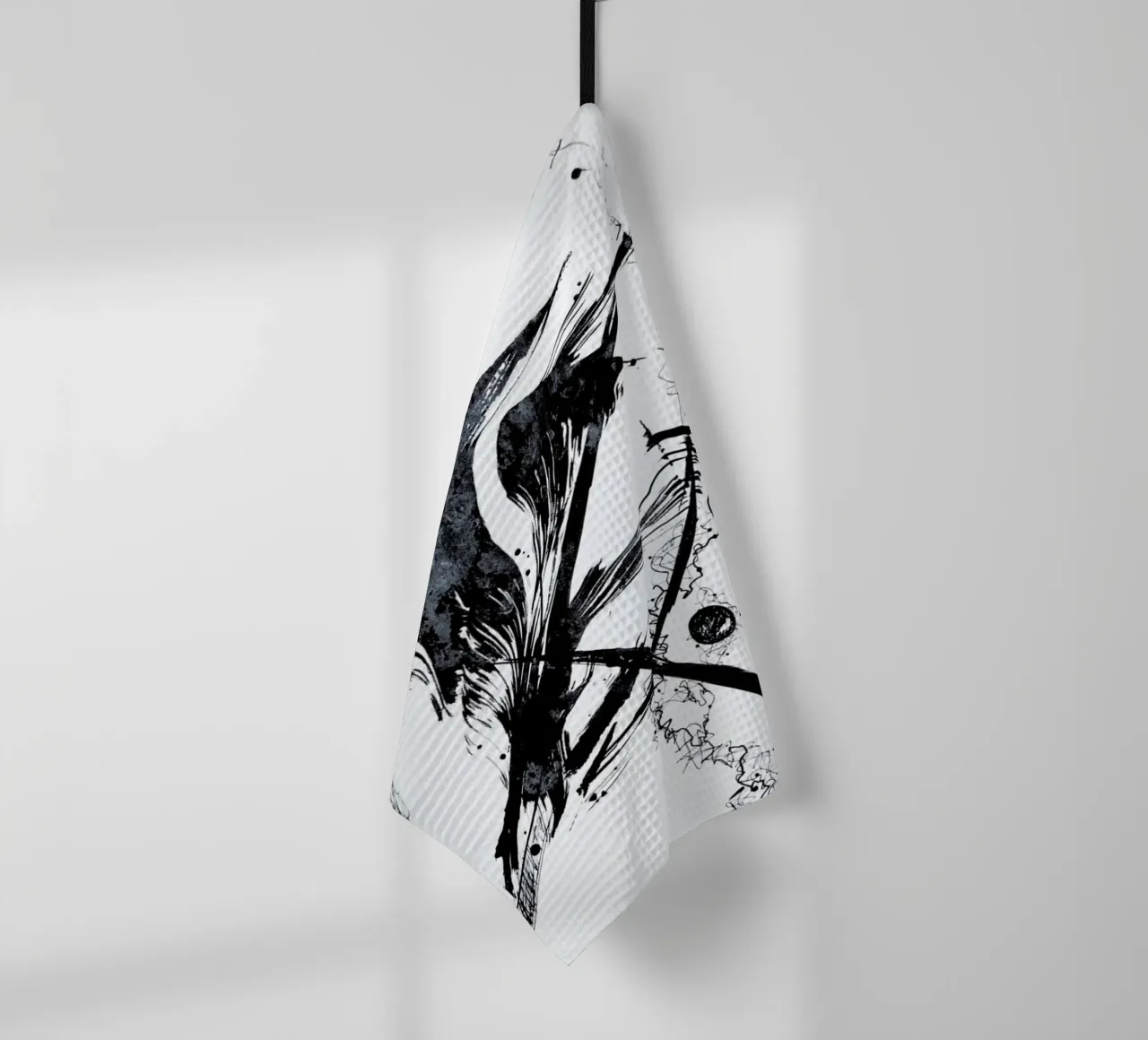 Ink Meets Paper Black canovaccio da cucina da Studio Nahili