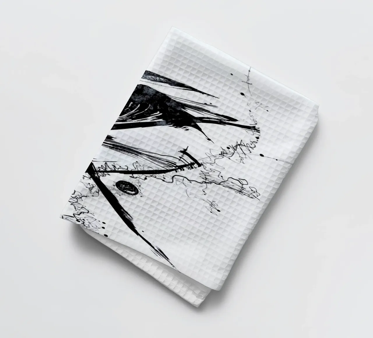 Ink Meets Paper Black canovaccio da cucina da Studio Nahili