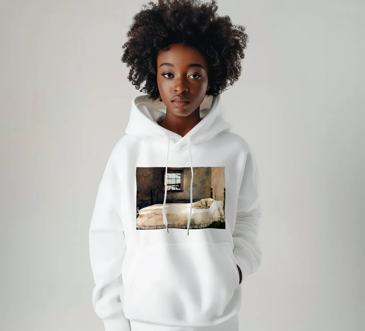 Camera da letto principale di Andre Wyeth felpa con cappuccio da Classicprint