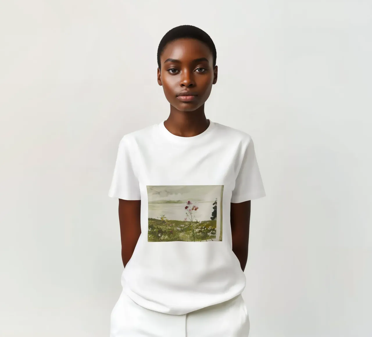 Andrew Wyeth Fiori di campo t-shirt da Classicprint