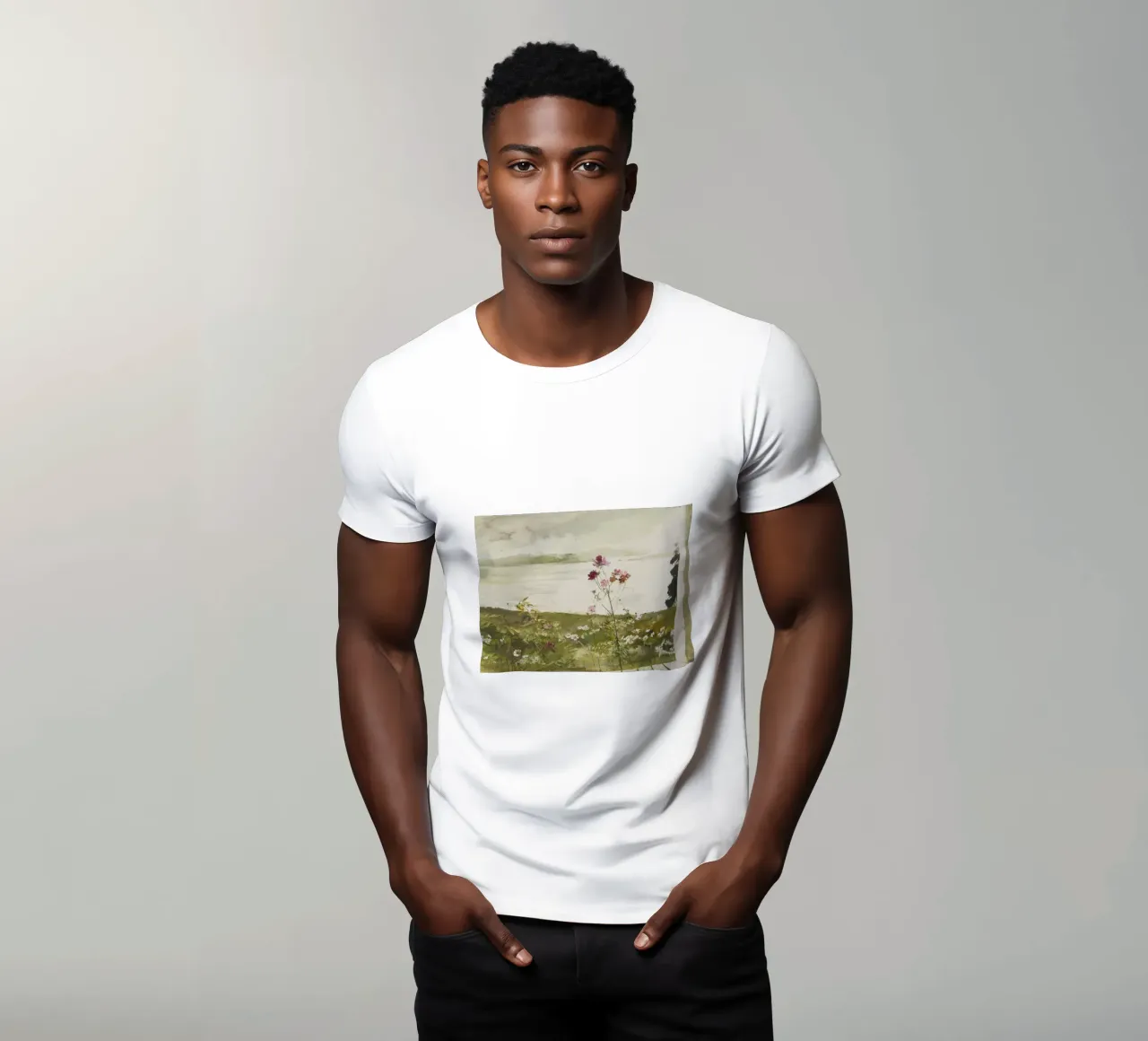 Andrew Wyeth Fiori di campo t-shirt da Classicprint