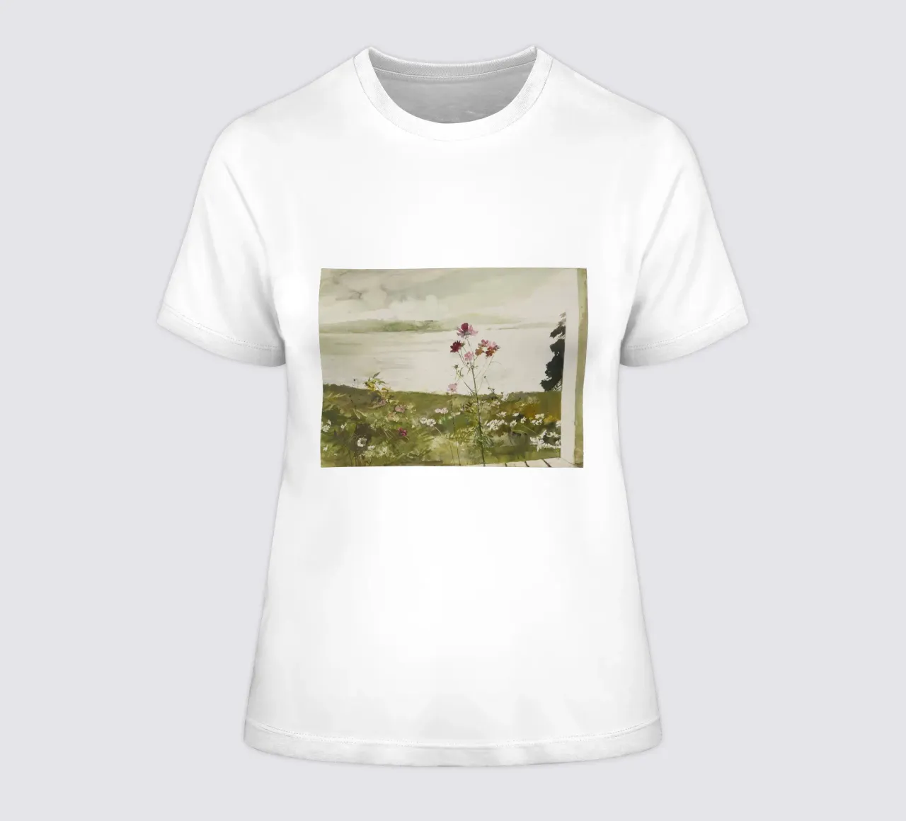 Andrew Wyeth Field Flowers women's fitted t-shirt by Classicprint