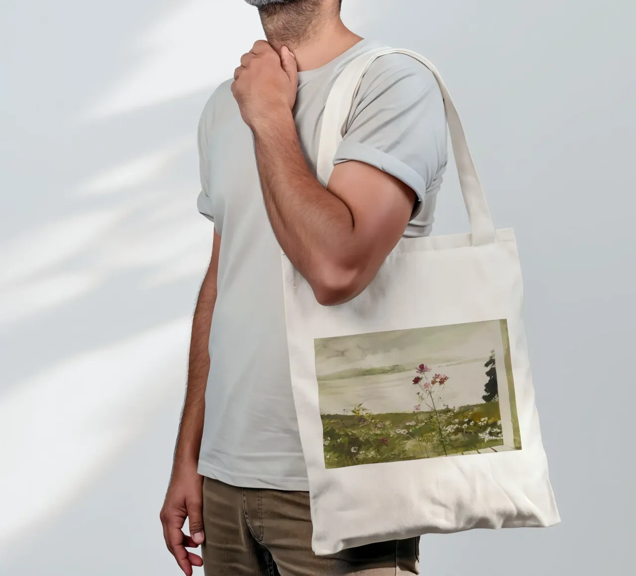 Andrew Wyeth Fiori di campo borsa in juta da Classicprint